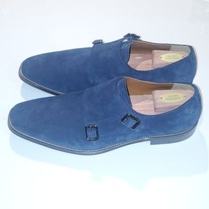 Nordstrom Blue Suede Dress Shoes, M, s12